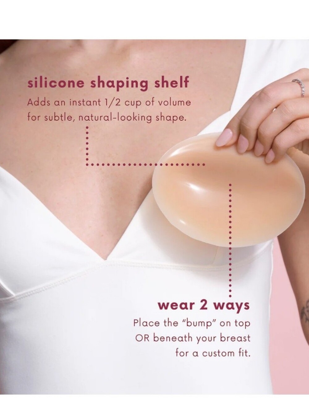 CAKES Body Volume Grippy Insert Silicone Bra Honey - Picture 7 of 15